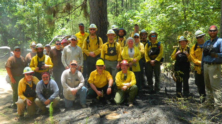 Texas Longleaf Team Assists with Delivering Fire Course